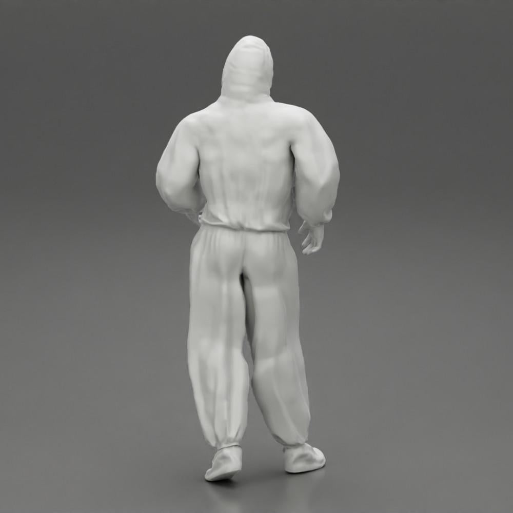 Diorama model building product photo 9: Diorama miniature: Man in full protective suit with hood, mask & gloves (Ref No. A50)