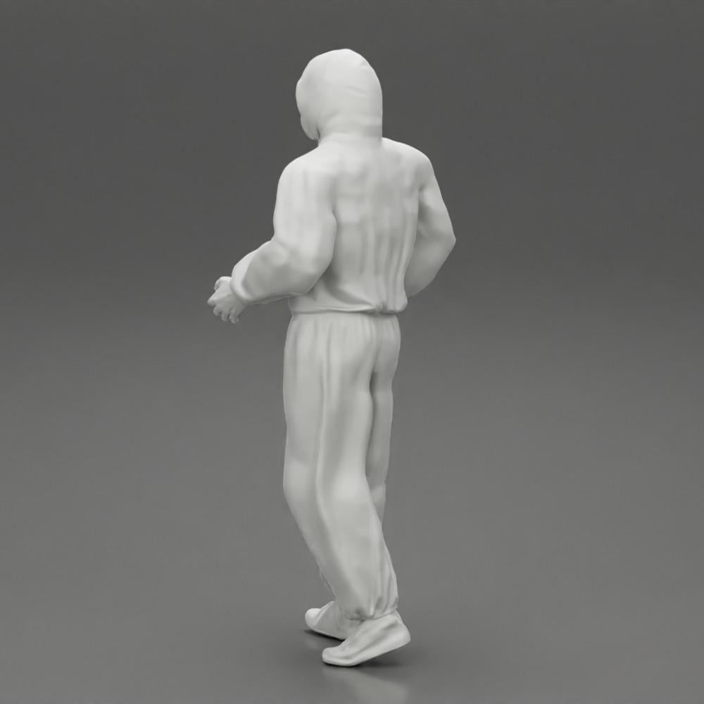 Diorama model building product photo 10: Diorama miniature: Man in full protective suit with hood, mask & gloves (Ref No. A50)