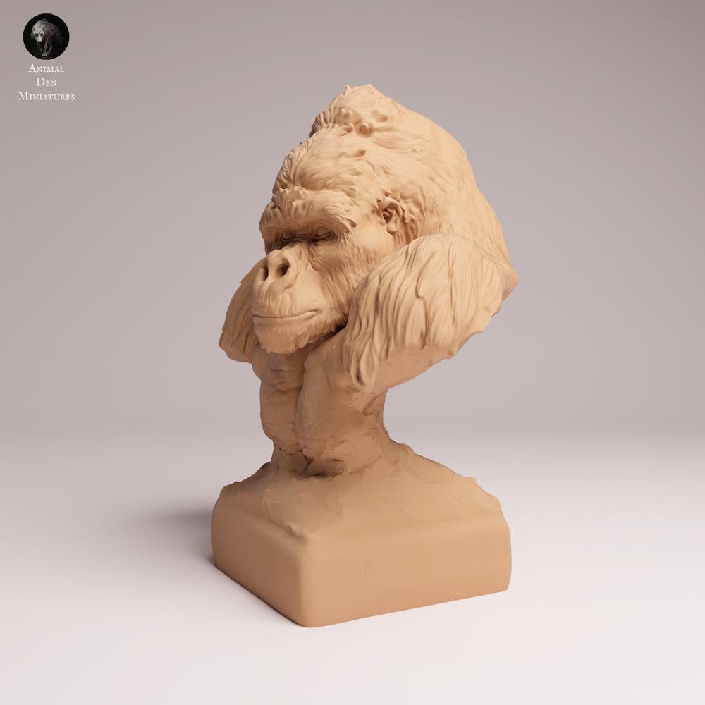 Produktfoto Tierfigur Animal Den Miniatures 1: Wildtier Tierfigur: Östlicher Flachlandgorilla - Silberrücken-Büste (25_07_18)