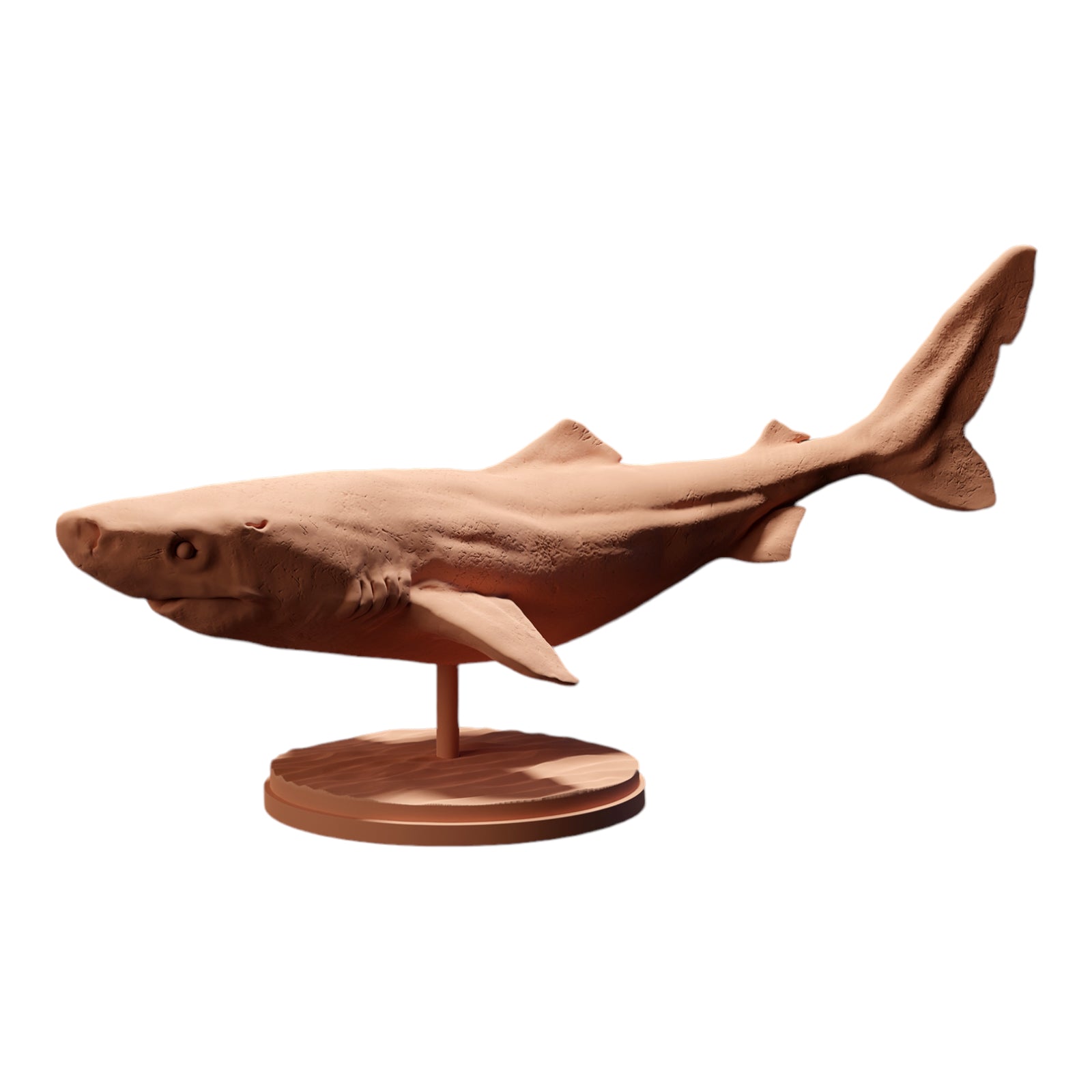 Product photo diorama and model building miniature figure: Shark animal figure: Greenland shark / Ice shark