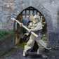 Product photo medieval historical figure 75mm Scale The Printing Goes Ever On (TPGEO) 0: Medieval Knight Figures Castle Guard C - 75mm Models - Warriors of Gonthan