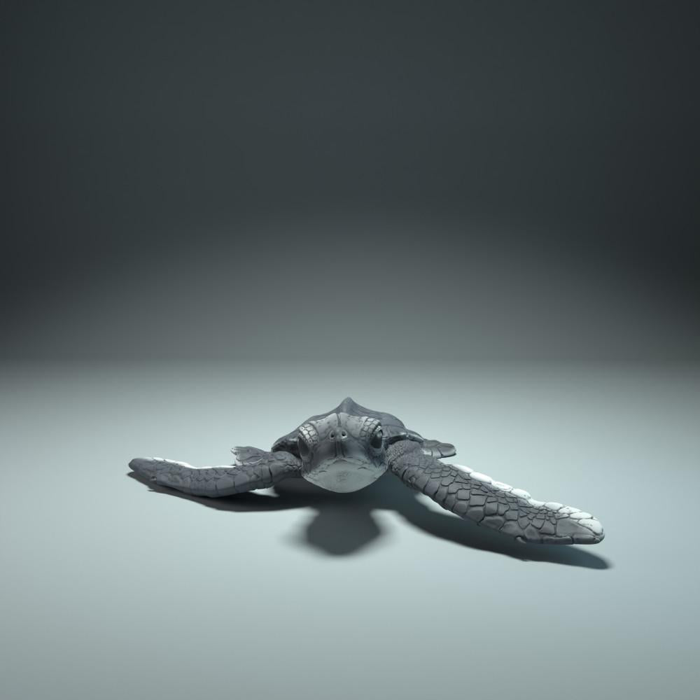 Product photo animal figure Animal Den Miniatures 0: Marine animal figure: hatching sea turtle hatchling (21_12_01)