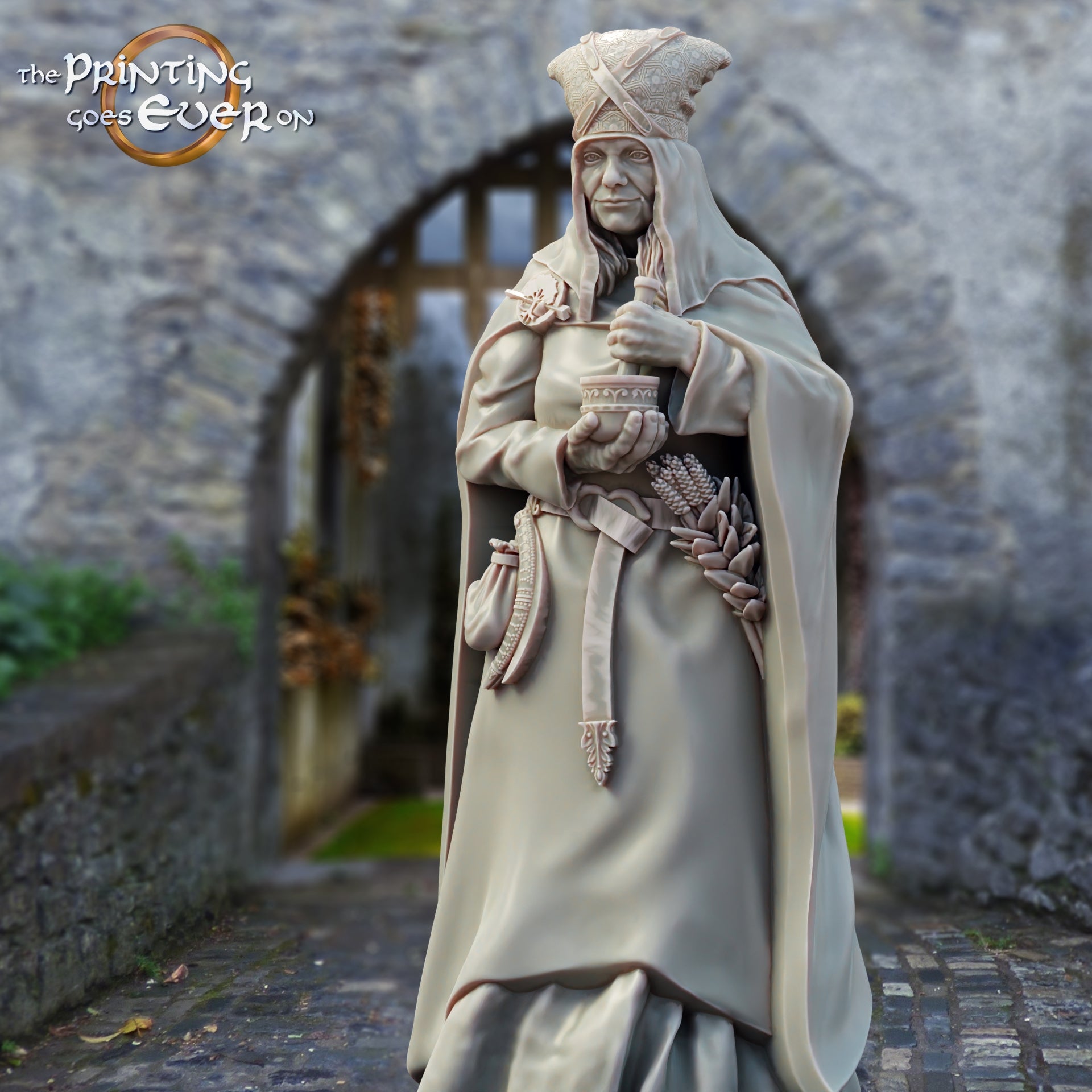 Product photo Tabletop 28mm The Printing Goes Ever On (TPGEO) 0: Medieval Townsfolk: Blacksmith, Lumberjack, Baker, Sculptor, Cobbler, Nobles, Children