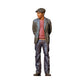 Stehende Figur: Mann mit Schirmmütze, Jacke & Pullover, Hände hinter dem Rücken (Ref. Nr. 477) - farbige Einzelansicht