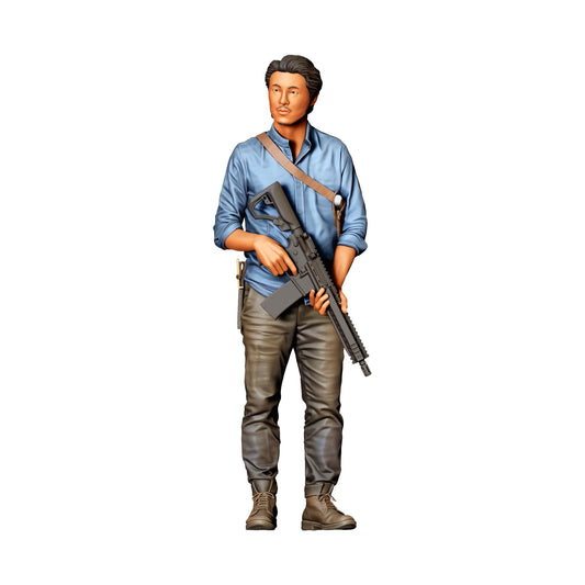 Stehende Figur: Mann mit Gewehr und Schultergurt (Ref. Nr. 495) - farbige Einzelansicht
