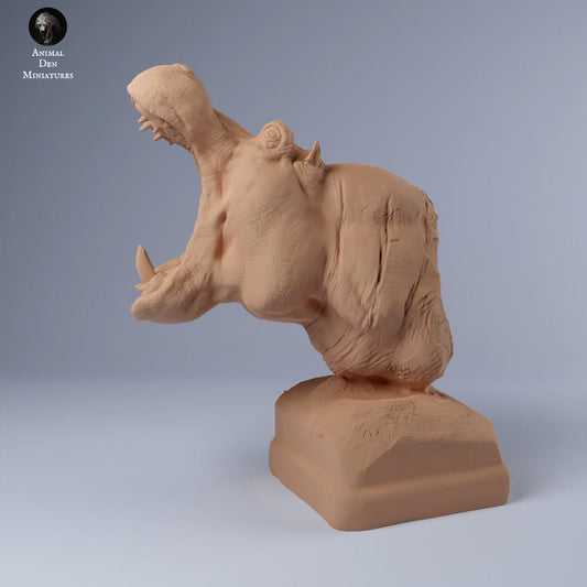 Product photo animal figure Animal Den Miniatures 0: Wild animal figure: hippopotamus bust (24_03_13)