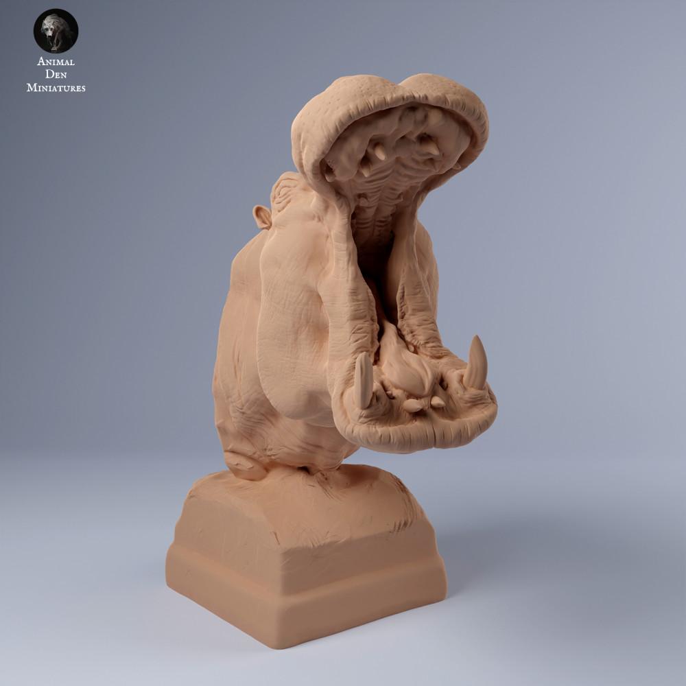 Product photo animal figure Animal Den Miniatures 1: Wild animal figure: Hippopotamus Bust (24_03_13)