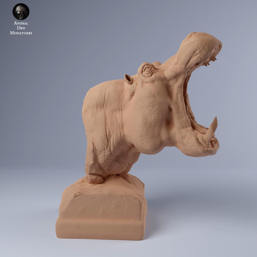 Product photo animal figure Animal Den Miniatures 2: Wildlife animal figure: Hippopotamus Bust (24_03_13)