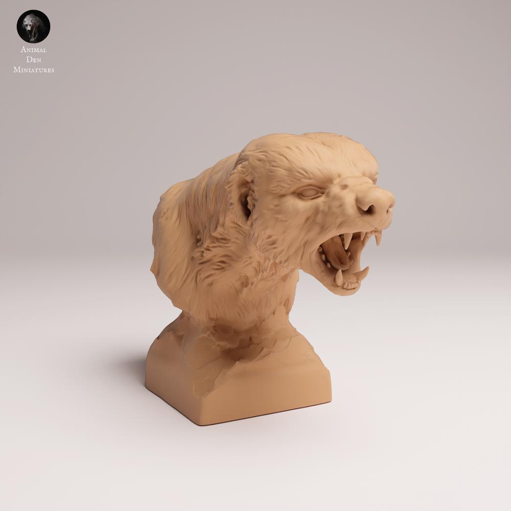 Product photo animal figure Animal Den Miniatures 1: Wild animal figure: Honey Badger - Bust (25_08_15)