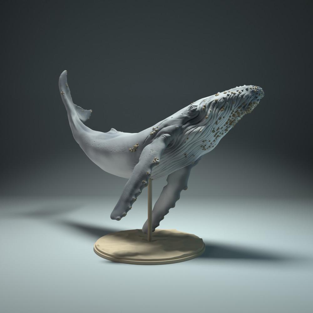 Product photo animal figure Animal Den Miniatures 3: marine animal figure: humpback whale (22_09_03)