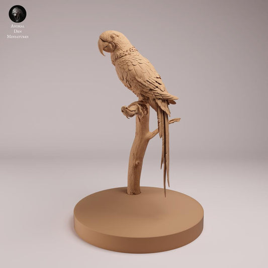 Product photo animal figure Animal Den Miniatures 0: Bird animal figure: Hyacinth Macaw (26_08_05)