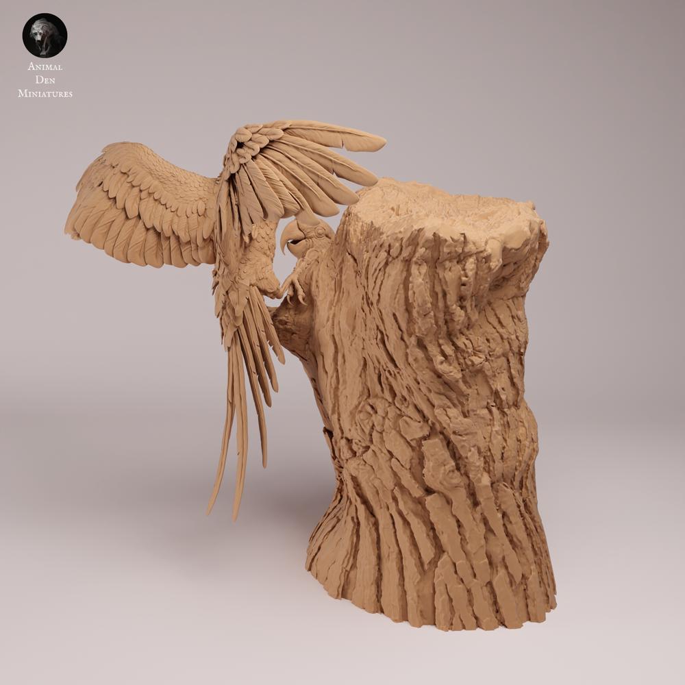 Product photo animal figure Animal Den Miniatures 0: Jungle animal figure: Hyacinth Macaws in Nest (26_08_06)