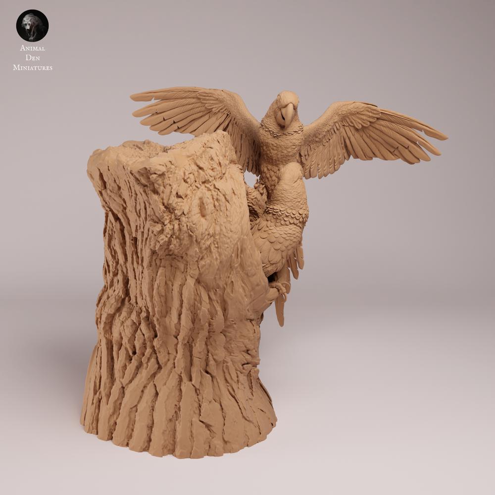 Product photo animal figure Animal Den Miniatures 1: Jungle animal figure: Hyacinth Macaws in Nest (26_08_06)
