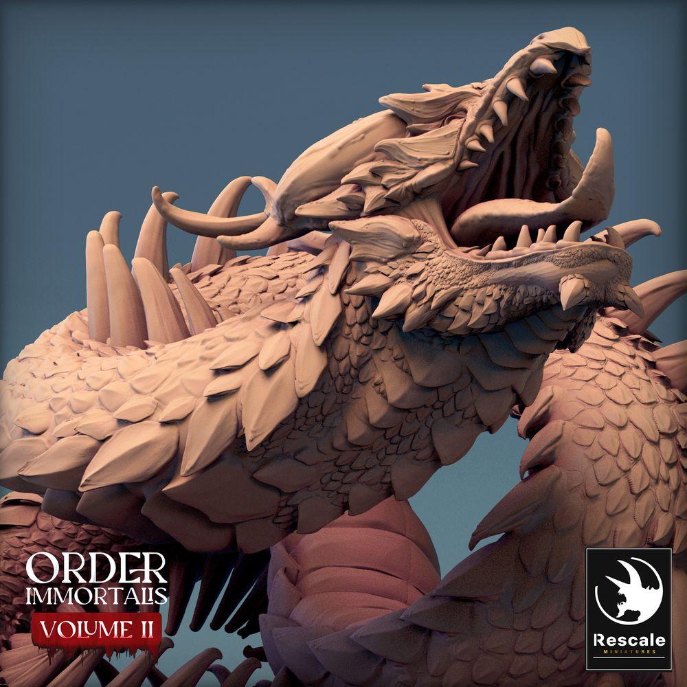 Produktfoto Tabletop 28mm Lord of the Print (LotP) 0: Tabletop Miniatur: Schlangendrache Lindwurm, Wyrm-Boss, aufgerollte Riesenschlange (24_02_E1)