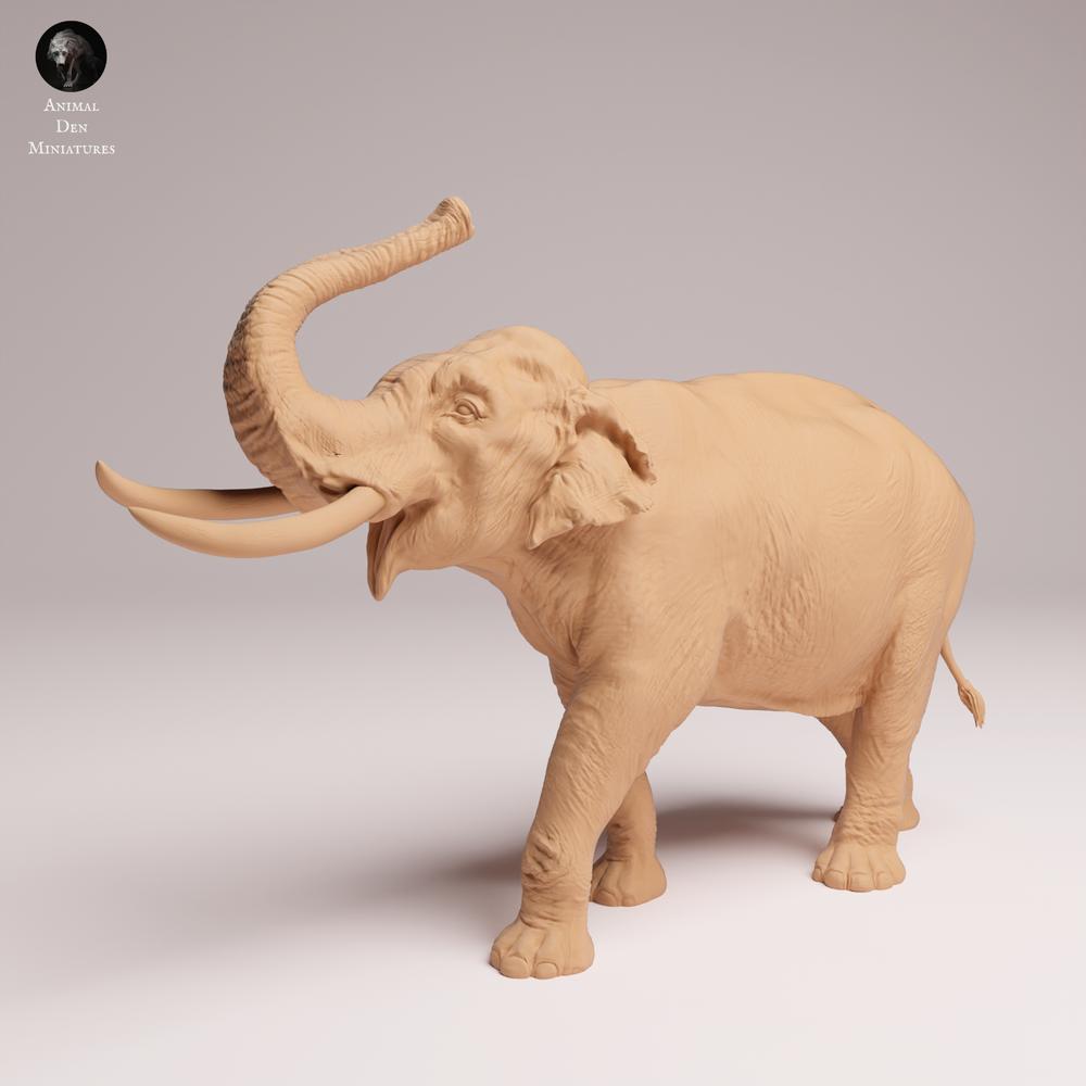 Produktfoto Tabletop 28mm Lord of the Print (LotP) 2: Wildtier Tierfigur: Indischer Elefant - Wasser spritzend (26_03_05)