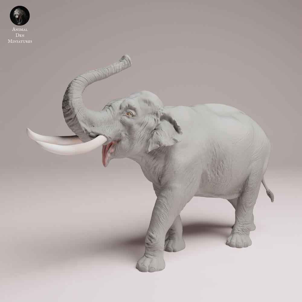 Produktfoto Tabletop 28mm Lord of the Print (LotP) 3: Wildtier Tierfigur: Indischer Elefant - Wasser spritzend (26_03_05)