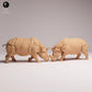 Produktfoto Tabletop 28mm Lord of the Print (LotP) 0: Wildtier Tierfigur: Indisches Panzernashorn - zwei Bullen im Kampf (26_03_13)