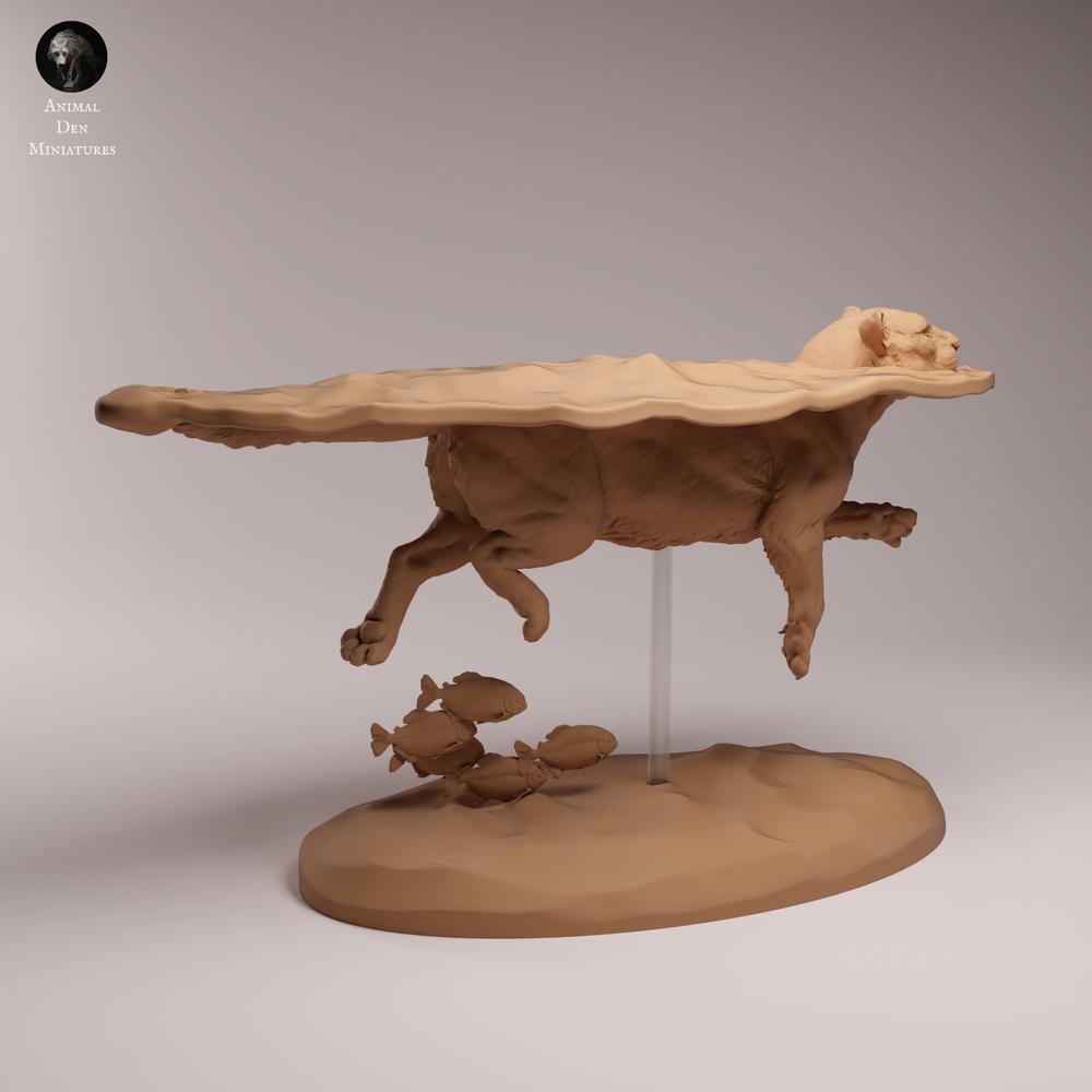 Product photo animal figure Animal Den Miniatures 1: Wild animal figure: Jaguar - swimming (26_08_08)
