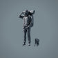 Pet Figure: Cat is Bristling (a003)
