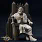 Product photo medieval historical figure 75mm Scale The Printing Goes Ever On (TPGEO) 0: Medieval figures king with throne - 75mm models - royal family