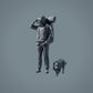 Pet Figure: Running Dog - Border Collie (a005)
