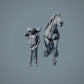 Farm Animal Figure: Running Horse - Suffolk Punch (a009)