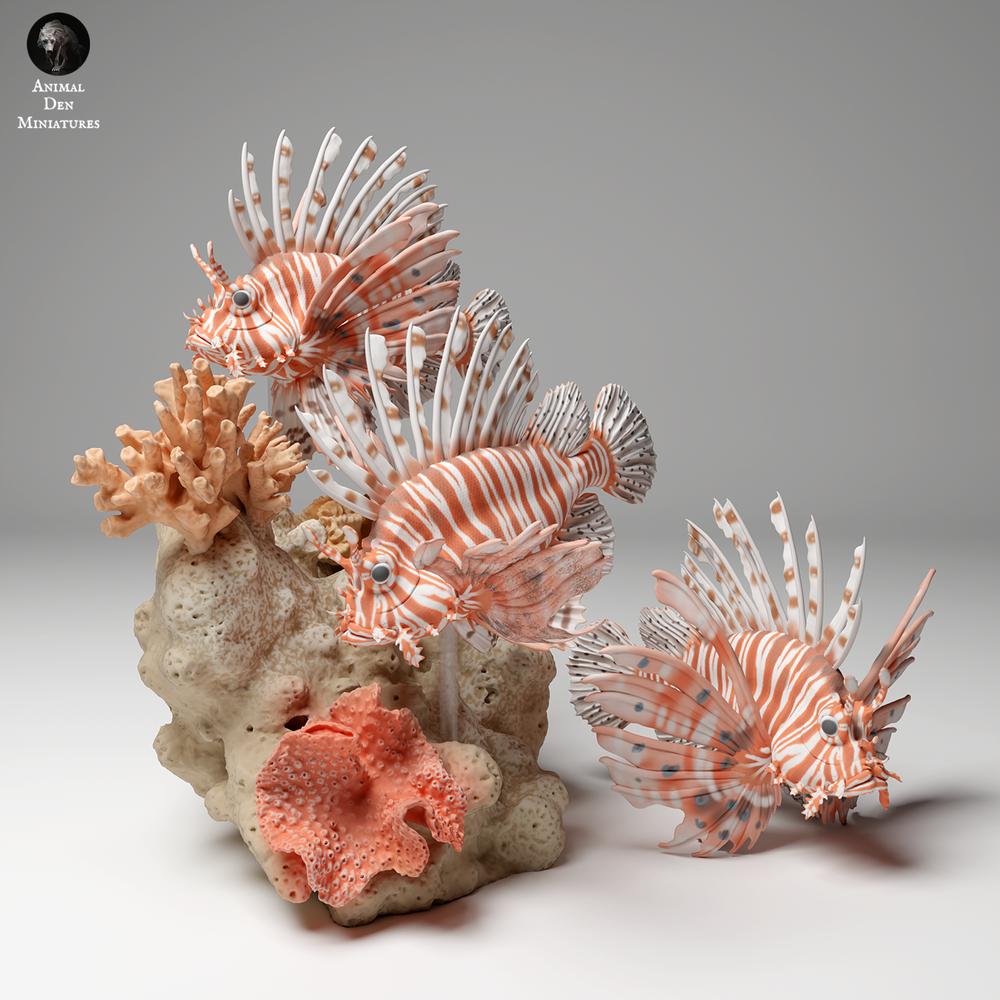 Produktfoto Tierfigur Animal Den Miniatures 2: Meerestier Tierfigur: Rotfeuerfisch (24_06_08)