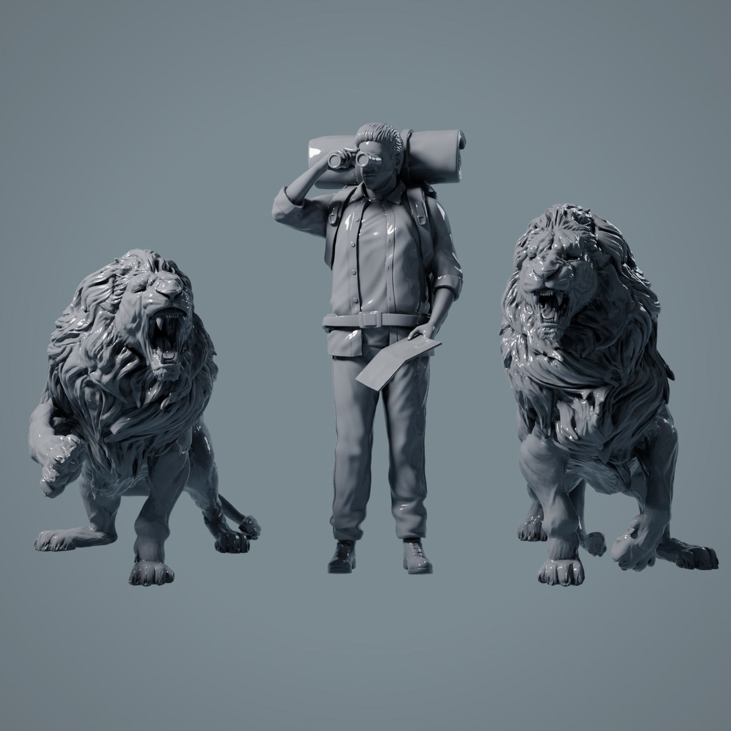 Fighting Lions - Animals of the Savannah (23_02_10)
