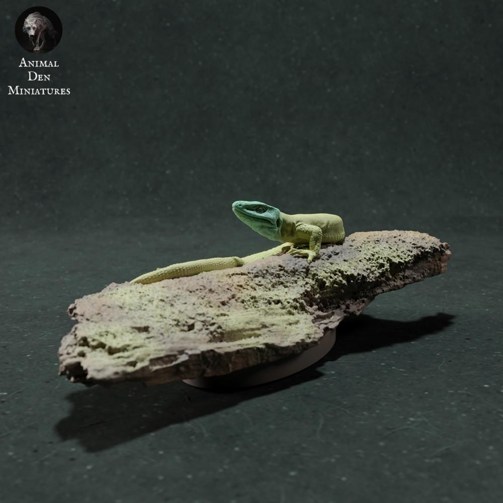 Product photo animal figure Animal Den Miniatures 3: Reptile animal figure: Emerald lizard (22_11_13)