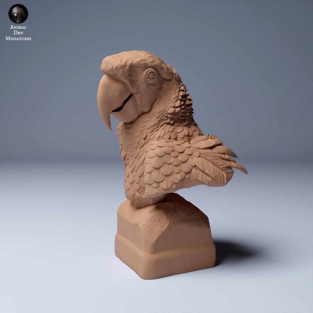 Animal Figure Product Photo Animal Den Miniatures 0: Jungle Animal Figure: Scarlet Macaw - Bust (24_04_08)
