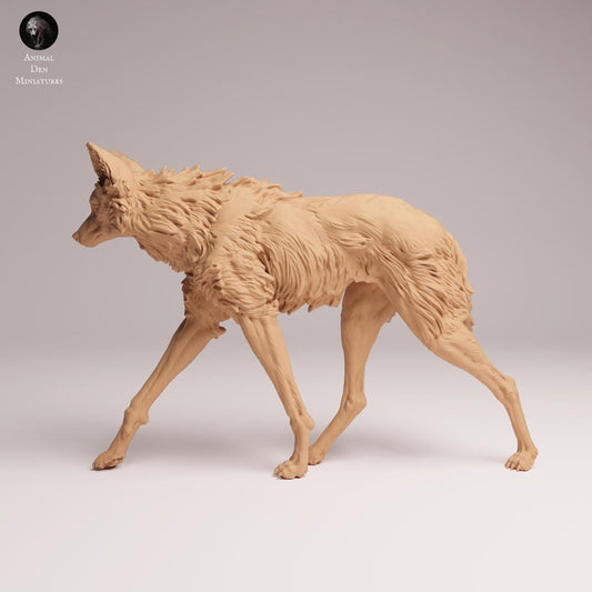 Product photo Tabletop 28mm Lord of the Print (LotP) 0: Wild Animal Figure: Mane Wolf - Walking (25_12_04)