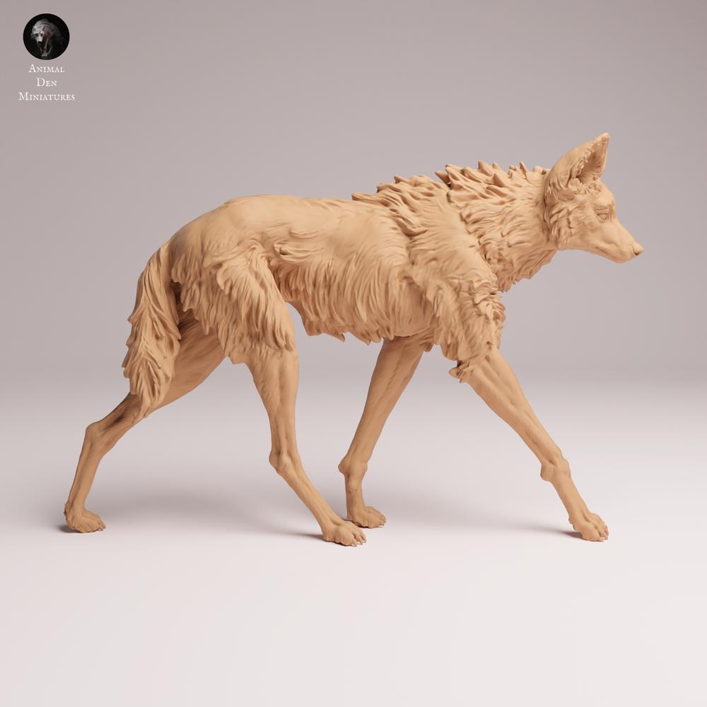 Product photo Tabletop 28mm Lord of the Print (LotP) 1: Wild Animal Figure: Mane Wolf - Walking (25_12_04)