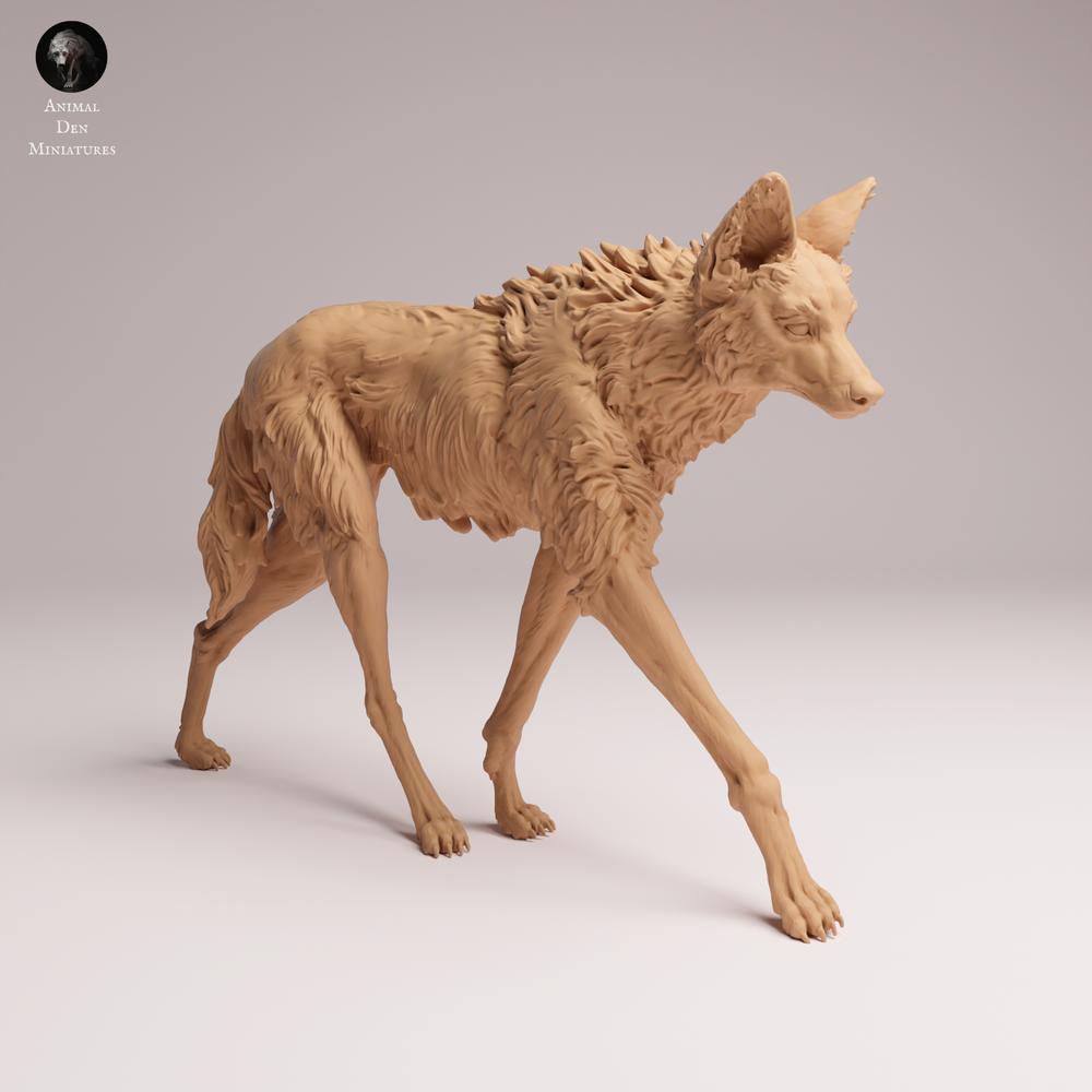 Product photo Tabletop 28mm Lord of the Print (LotP) 2: Wild Animal Figure: Mane Wolf - Walking (25_12_04)