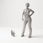 MyPortal Studios set 02, model 64: beside a human figure at 1:35 scale