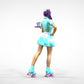 Product photo 0: Waitress on roller skates 2: Server with tablet brings drinks