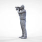 Product photo diorama and model building miniature figure: Reporter team - cameraman with handheld camera