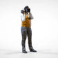 Product photo diorama and model building miniature figure: Reporter team - cameraman with handheld camera