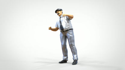 Diorama model building product photo 0: Conductor or pilot with cap – figure in uniform shirt with tie (Ref. No. 446)