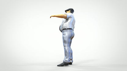 Diorama model building product photo 0: Conductor or pilot with cap – figure in uniform shirt with tie (Ref. No. 446)