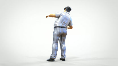 Diorama model building product photo 0: Conductor or pilot with cap – figure in uniform shirt with tie (Ref. No. 446)