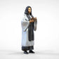 Product photo diorama and model building miniature figure: Clergy: Pastor / Priestess with Bible in service