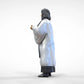 Product photo diorama and model building miniature figure: Clergy: Pastor / Priestess with Bible in service