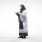 Product photo diorama and model building miniature figure: Clergy: Pastor / Priestess with Bible in service