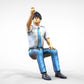 Product photo 0: Pilot in uniform sitting: Aircraft personnel - operating switch