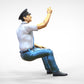 Product photo 0: Pilot in uniform sitting: Aircraft personnel - operating switch