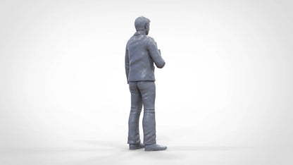 Product photo diorama and model building miniature figure: Reporter Team - Reporter with microphone