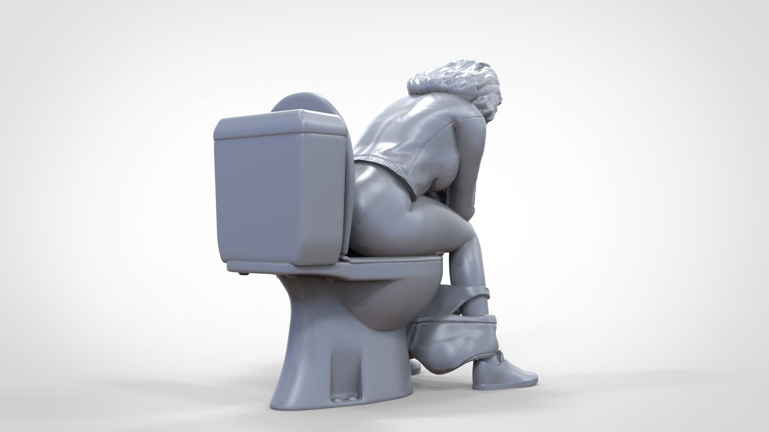 Produktfoto  0: Frau auf Toilette: An einem stillen Örtchen in Gedanken versunken