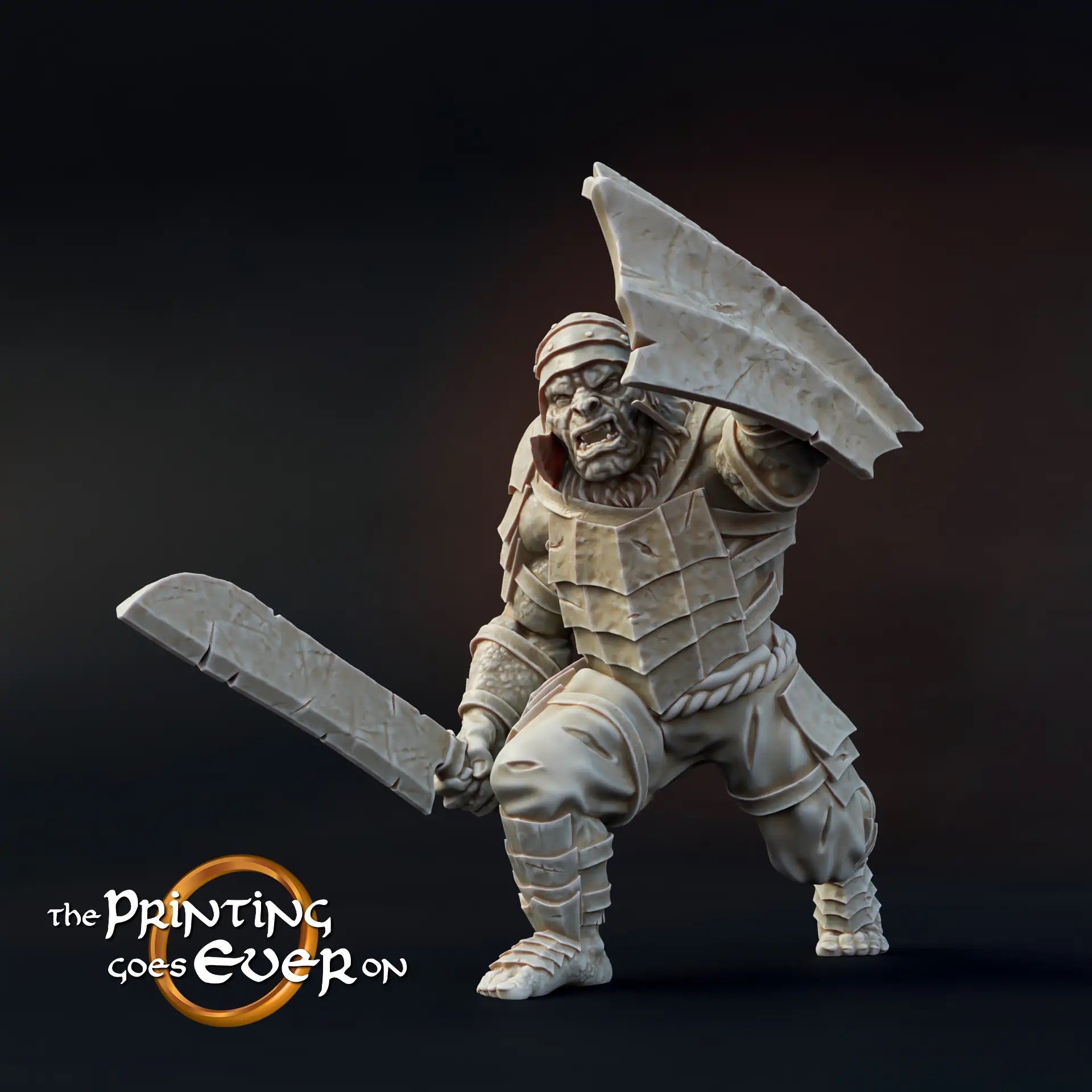 Product photo Tabletop 28mm The Printing Goes Ever On (TPGEO) 0: Orc Warrior: Assault Squad / Foot Troop of Evil
