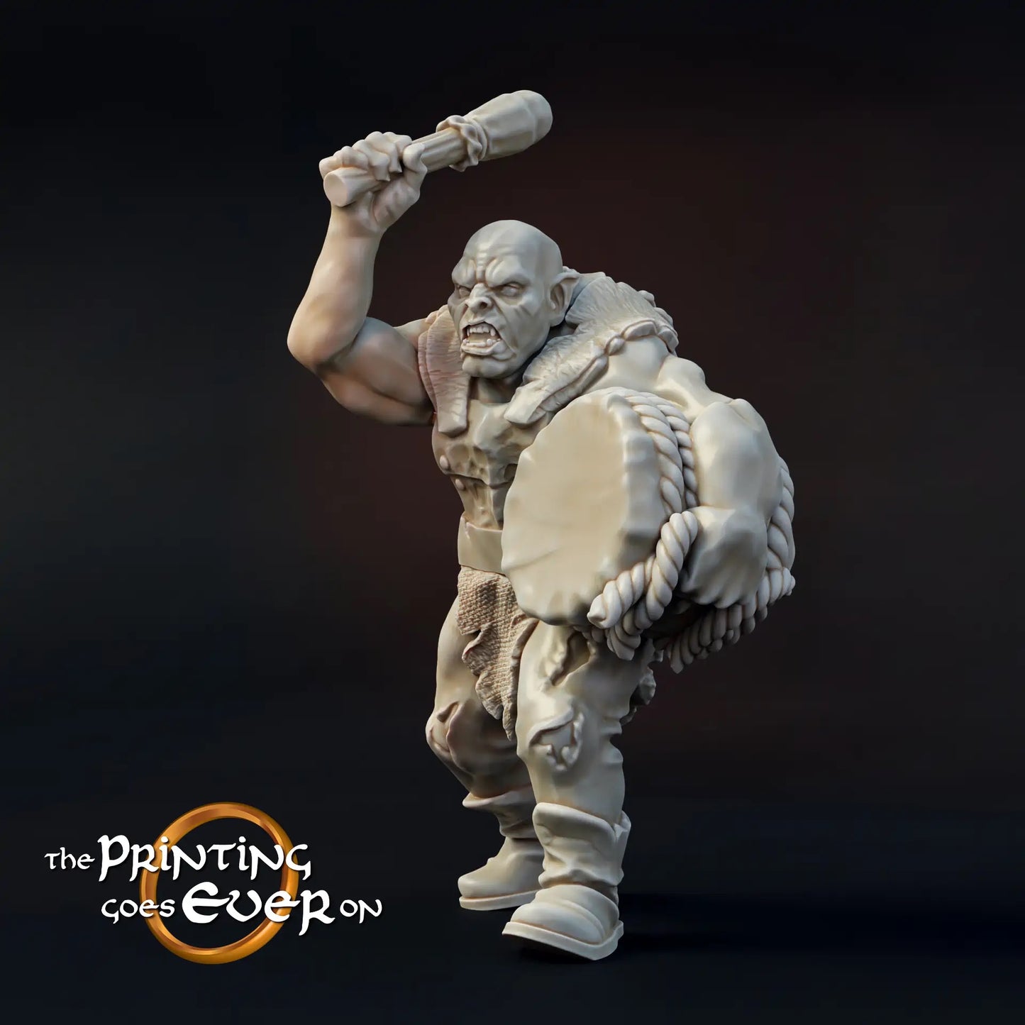 Product photo Tabletop 28mm The Printing Goes Ever On (TPGEO) 0: Orc Commando: Combat Squad / Foot Troop of Evil - Standard, Drum, and Spear