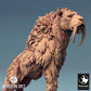 Product photo Tabletop 28mm Lord of the Print (LotP) 0: Tabletop miniature: Saber-toothed tiger frost beast, alpha predator, boss monster, war beast mount (24_04_C1)